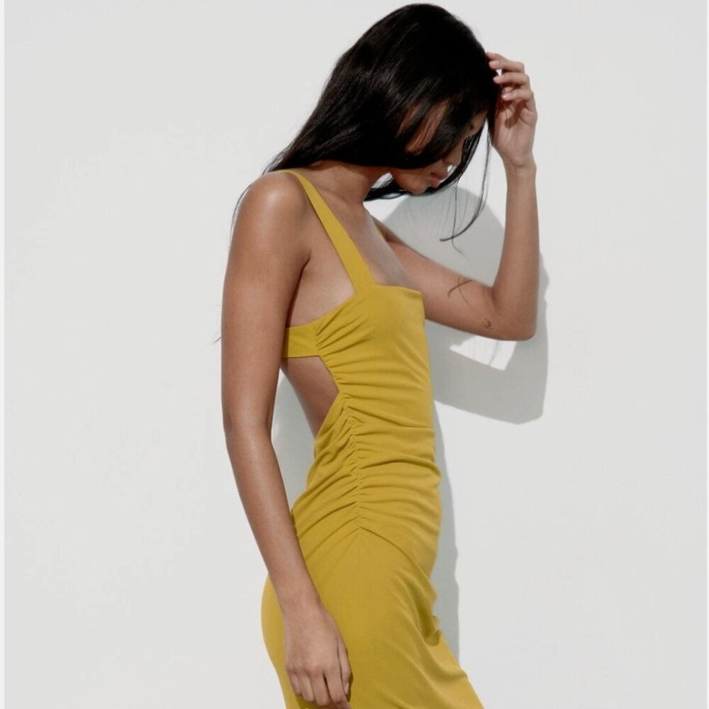 Zara Draped Open Back Dress